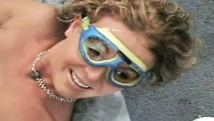 googles üzerinde Cum - sarışın