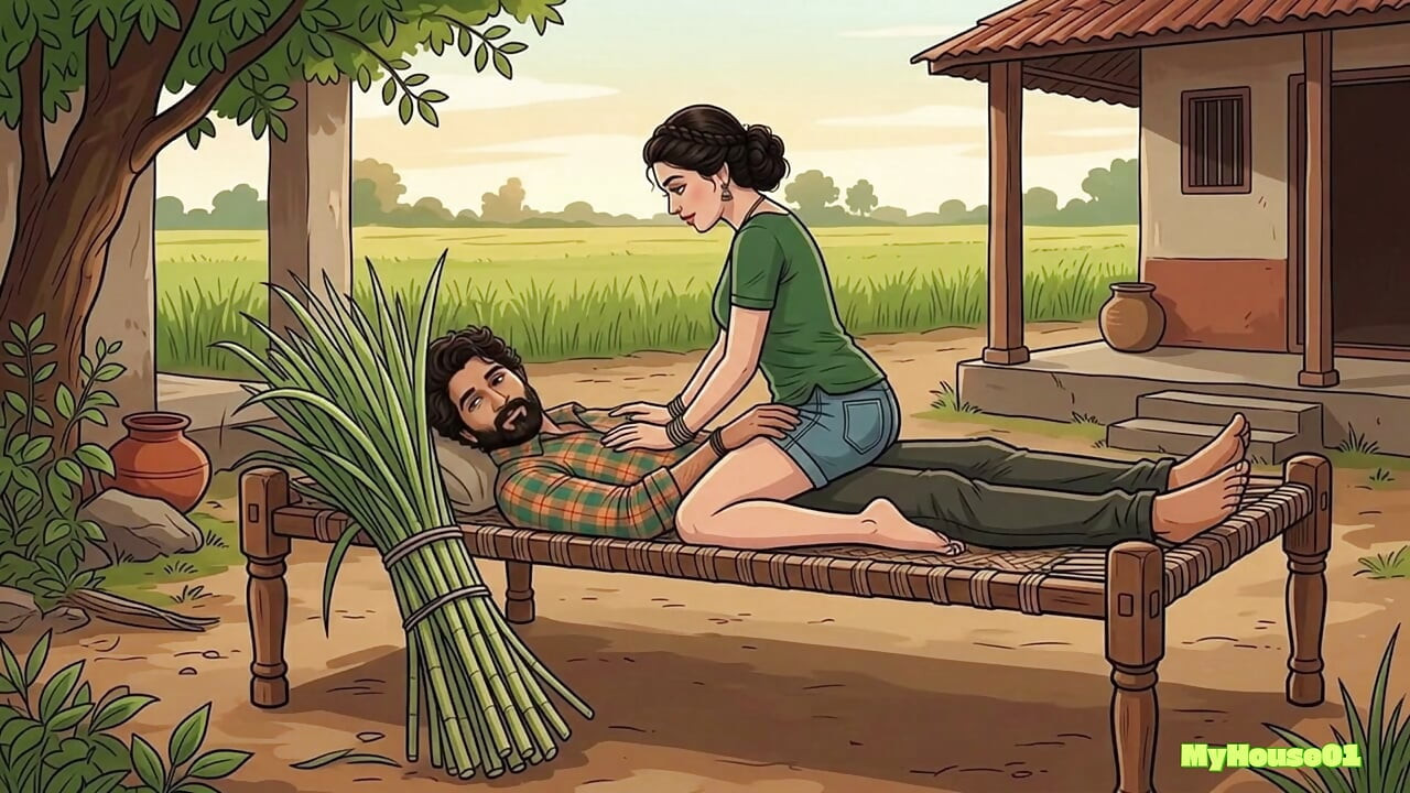 Dr Srivalli Bhabi, Pushpa Bhai'nin evine geliyor ve dışarıda seks yapıyor Hindistan çizgi film