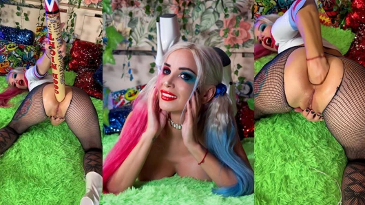 Harley Quinn sopayla götünü sikiyor
