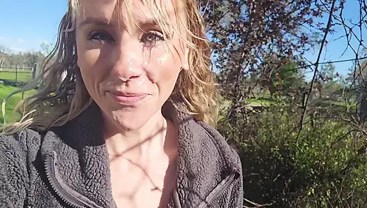 Petite Blonde Gets Massive Facial In Sex Swing