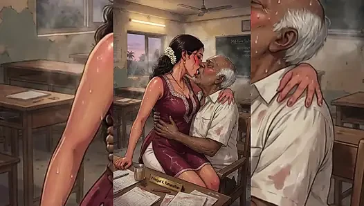 Hintli orta yaşlı seksi kadınlar ve yenge pis müslüman erkekler tarafından tamamen domine ediliyor - halka açık gruplama ve yolsuzluk