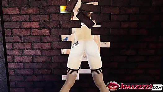 Seksi kojuro havuzu 3d hentai - özensiz su sakso, frenulum yalama, duvar deliği boşalması