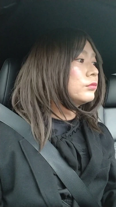 A cross-dressing boy wearing Gothic wore black full-body tights as an inner layer and drove with masturbation in the… | Clip 2