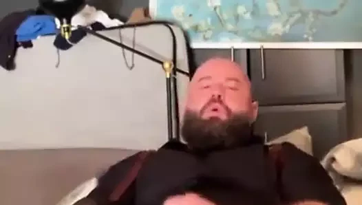 Sıcak sakallı kas ayı wanker