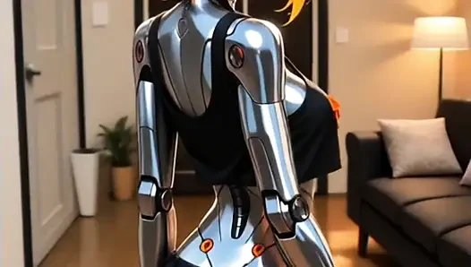 Hentai anime - robot kız gerçek bir kadın gibi