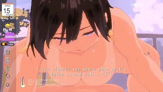 Hentai oyunu - büyük memeli kadının kırsalda yoğun yaz seksi