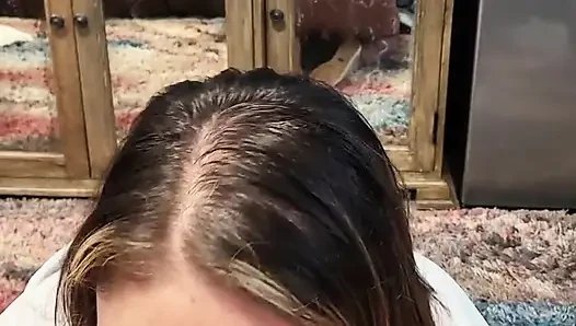 Works so hard for the cum beautiful passionate sexy milf loves cum and cumming cums again and again sucking his cock so good