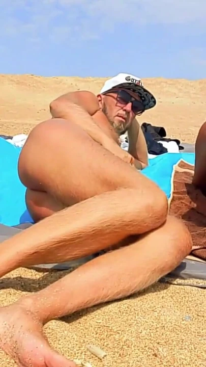 Stepmom and stepson on a nudist beach | Clip 3
