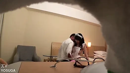 H-cup cosplayer'a sunulan yeni cosplayer avı ücretsiz fotoğraf seansı, büyük göğüsleri / cosplayer / amatör elle muamele çekiyor