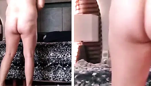 Kalçalarını okşuyor, ona dokunuyor ve kız arkadaşımı seks için hazırlıyor!