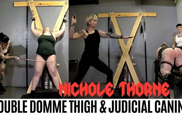 Nichole thorne çifte domme uyluk ve yargı sopalama
