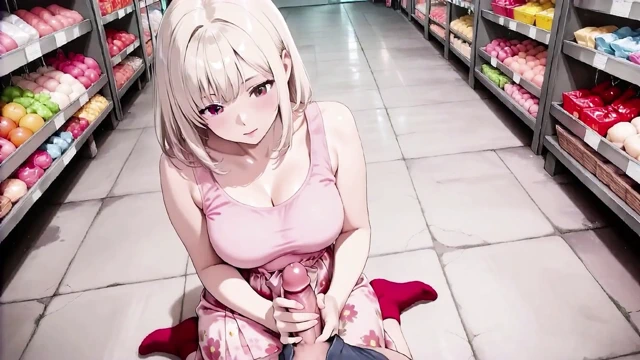 Çarpıcı sarışın anime güzellikle halka açık süpermarket seksi - birden fazla yoğun pozisyon