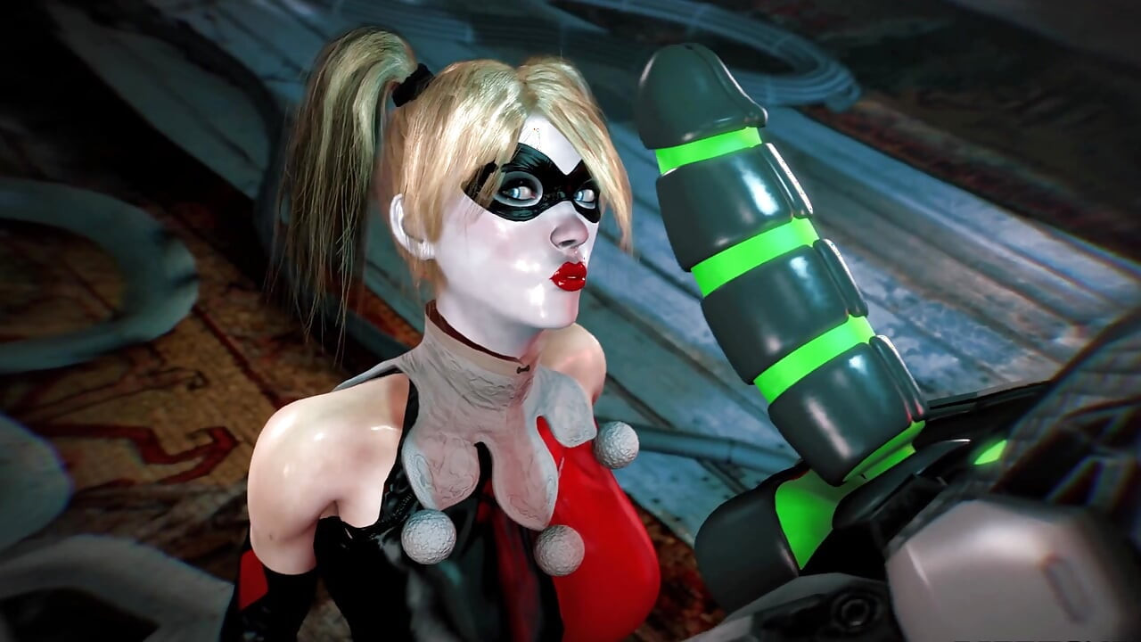 Harley Quinn x siber şebeke: domaltma, gırtlağına kadar alma, binme (3 boyutlu oyun) 60 fps