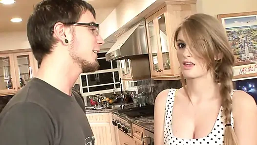 Hot redhead teen gets a lot of cum on her face