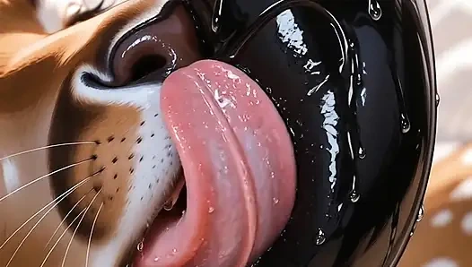 Tüylü deer doe duşta mastürbasyon yapıyor ve siyah panter hakkında fantezi kuruyor