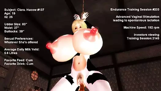 Hucow clara dayanıklılık eğitimi sıçrayan udders bdsm bağlı