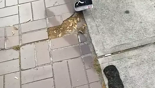 İrlanda barının dışında bekleyen sıcak kolej kızları