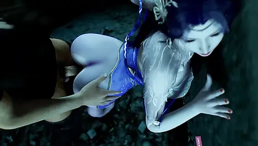 Seksi elbise giyen 3 boyutlu azgın sürtük Asyalı fahişe büyük yarakla sikiliyor