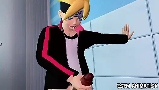 Boruto banyoda yakalandı. Naruto Hentai