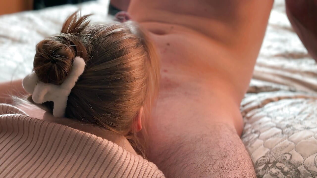 Satisfied Russian girl received sticky sperm