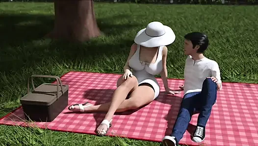 Orta yaşlı seksi kadın deresi #14 - Anne ve Johannes piknik için gitti ve Johannes Anne'yi sikiyor.
