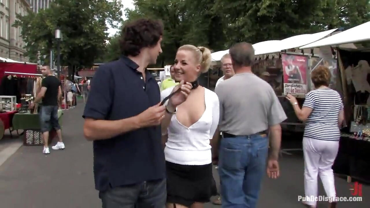 Hot German Blonde Gets Fucked in Public