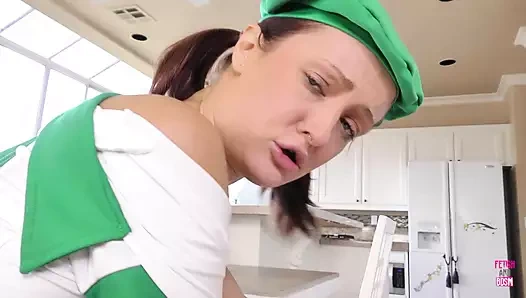 Adam esmer Andi'nin tokatlı götünü domaltarak tokatlıyor