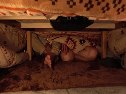 M867G11 arkadaşımın evinde kotatsu'da karımın kasıklarını taciz ederken ...