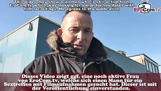 Yaşlı Alman ev hanımı sokakta seks hakkında soru sordu
