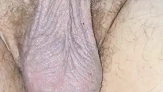 stroking it so wife can gag on it!