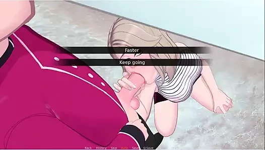 Şehvet mirası #6 - Nicole Chris'e elle muamele çekti, Chris bir video çekti, Eva işteyken Chris'e sakso çekti