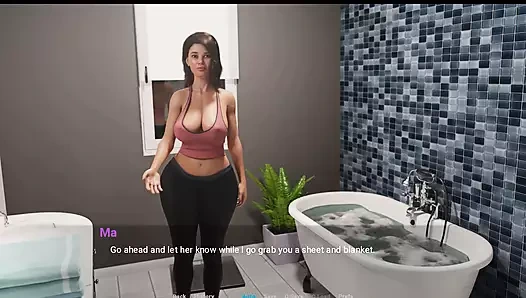 Bir kokuda - büyük doğal göğüslü sevimli genç