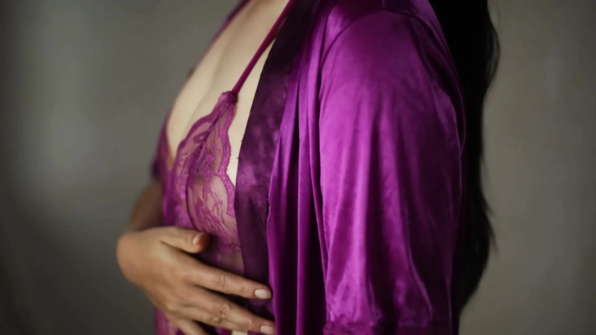 My  purple Satin silk Dress