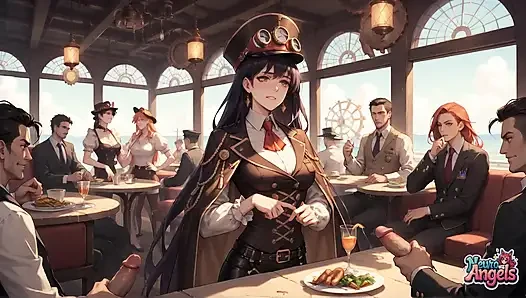 Kremsi steampunk baştan çıkarma: hizmetçinin krem şanti patlaması