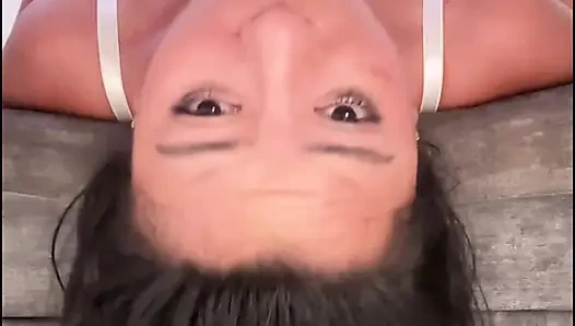 Mishell chokes on big cock in her throat