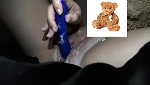 4k-ASMR YOGURT FOOD FETISH- KINKY STEPSISTER MASTURBATES WITH DILDO- CUMFLATION HENTAI-  -ARABIAN SNOWWHITE