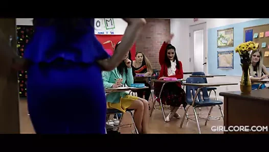 Angela beyaz &amp; georgia jones bratty kız öğrenciler cezalandırmak