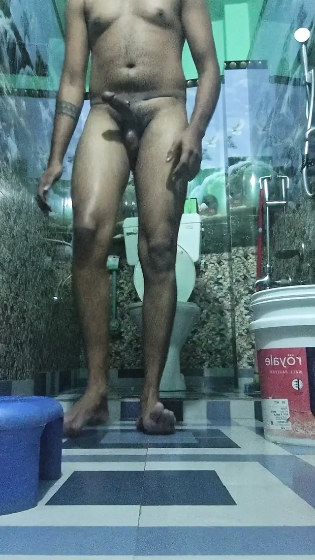 Indian boy sexy cock bathroom nude show
