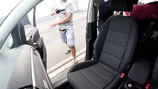 Sexy MILF with big ass gets fucked in the car and outdoor