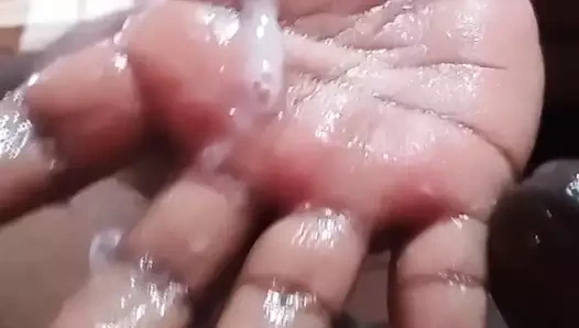 Handjob cumshot of sri lankan couple .