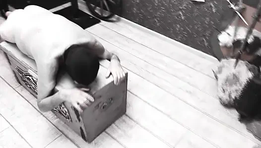 Çılgın binici kırbaçlama çifte sadizm