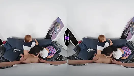 Mini mitzi lucianna luci'yi üçlü striptiz ve çifte oral seks eğlencesi için davet ediyor - tmwvrnet