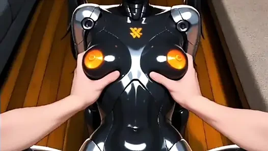 Hentai anime - robot kız gerçek bir kadın gibi