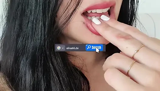 Sert anal parmaklama seansı öncesi parmaklarımı emiyor (31 talimatı)
