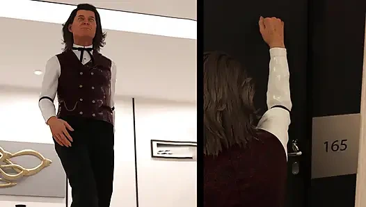 Aldatılan Adam Karısının Edepsiz Yaşlı Yaraklarla Grup Seks Yaparken Onları Izliyor