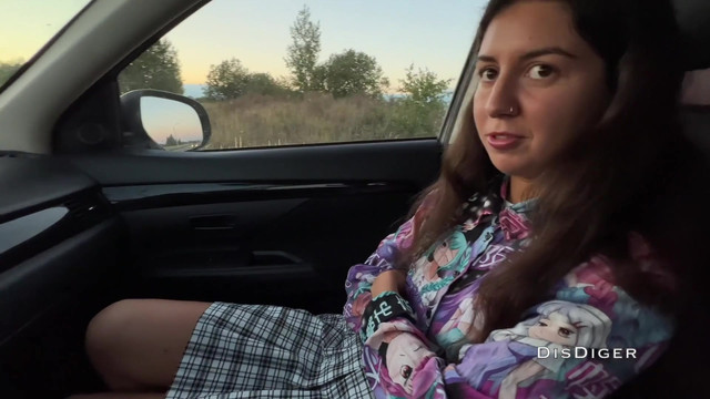 Cute hitchhiker agreed to suck and fuck - Russian Public Agent