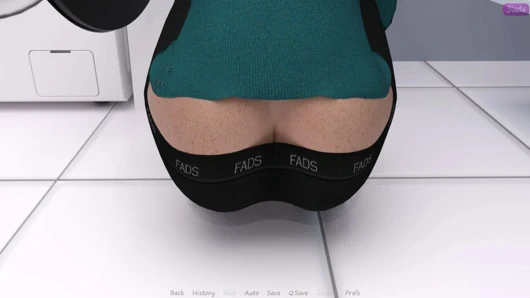 Üvey erkek kardeşimin karısı #5 Jennifer'ın çamaşır yıkarken götünü kırdığını gördüm