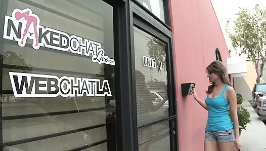 Orta yaşlı seksi kadını web'de sik