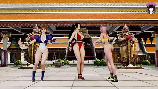 Mai x renka x honoka - seksi dans ve seks