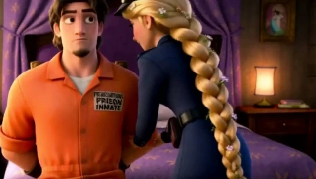 Dolaşık Zevk: Rapunzel'in Flynn ile İlk Oral Seks Deneyimi 4K